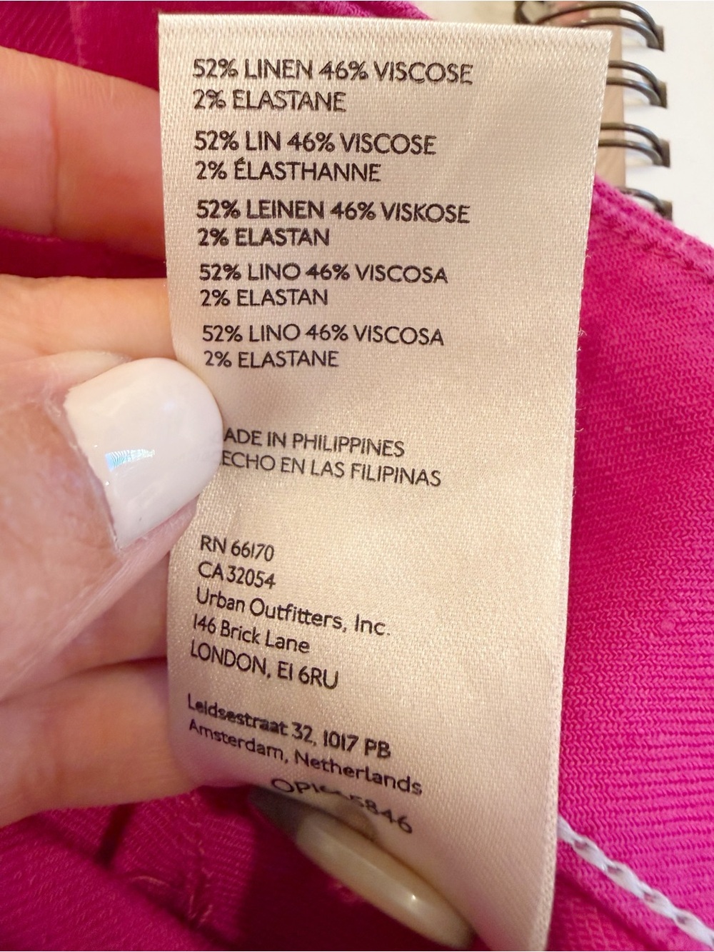 ANTHROPOLOGIE MAEVE The Colette Linen Cropped Pants in Pink size 16 Plus - Picture 12 of 13